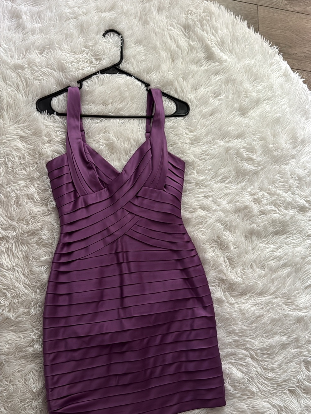 BCBG Plum Bandage Bodycon Mini Dress